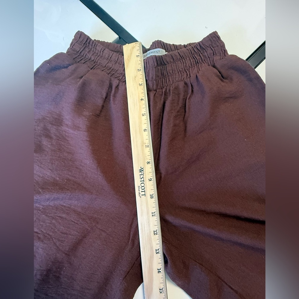 Basement Wide Leg Pants Size S – Chocolate Brown – Rayon/Nylon Blend - Picture 9 of 9